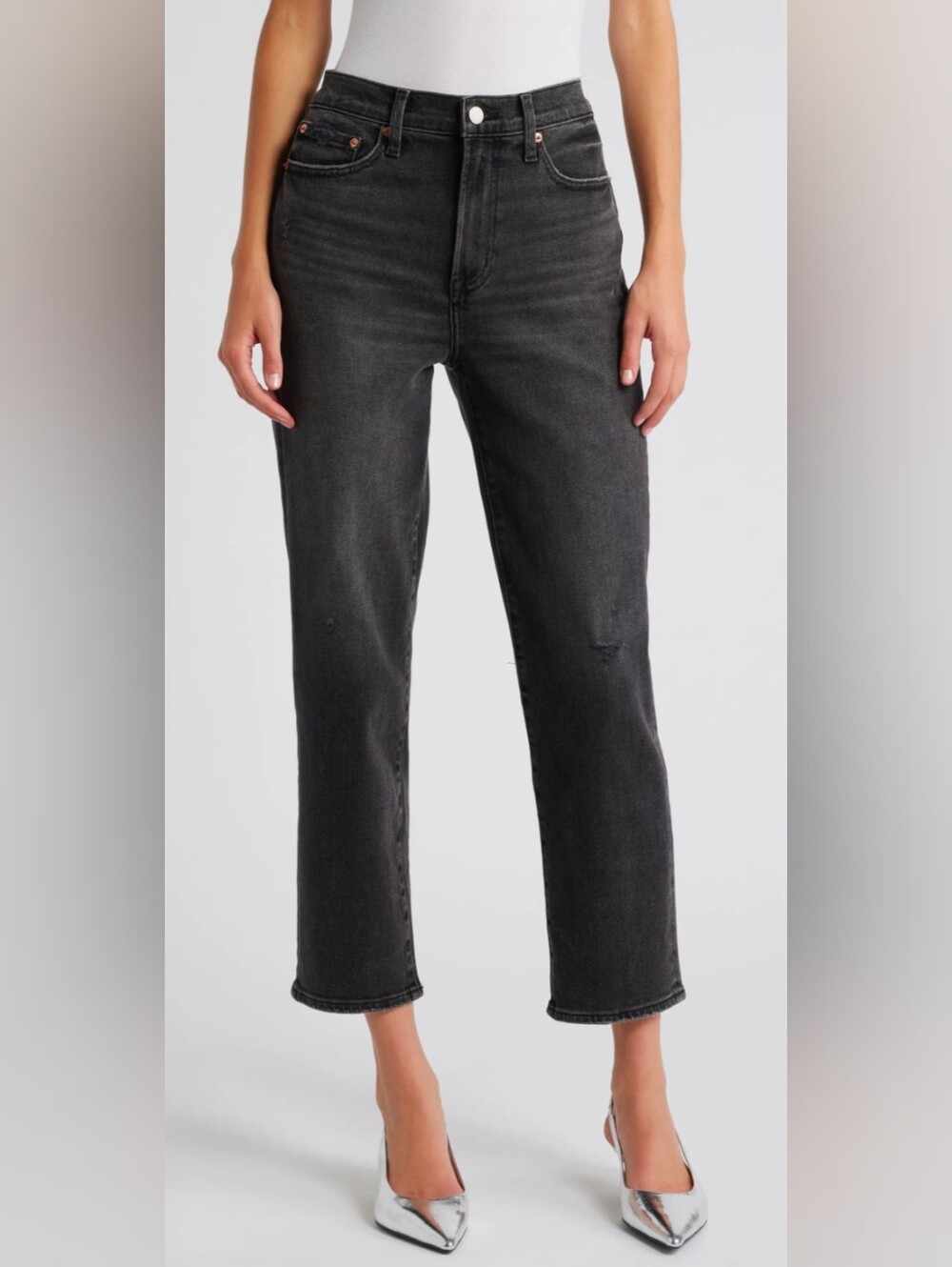 Pistola Charlie High Rise Classic Straight Button Fly Ankle Jean Sz 30